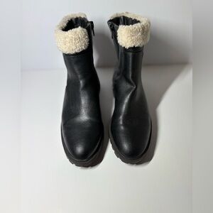 Wonderly Black Winter Boots with Cream Lining